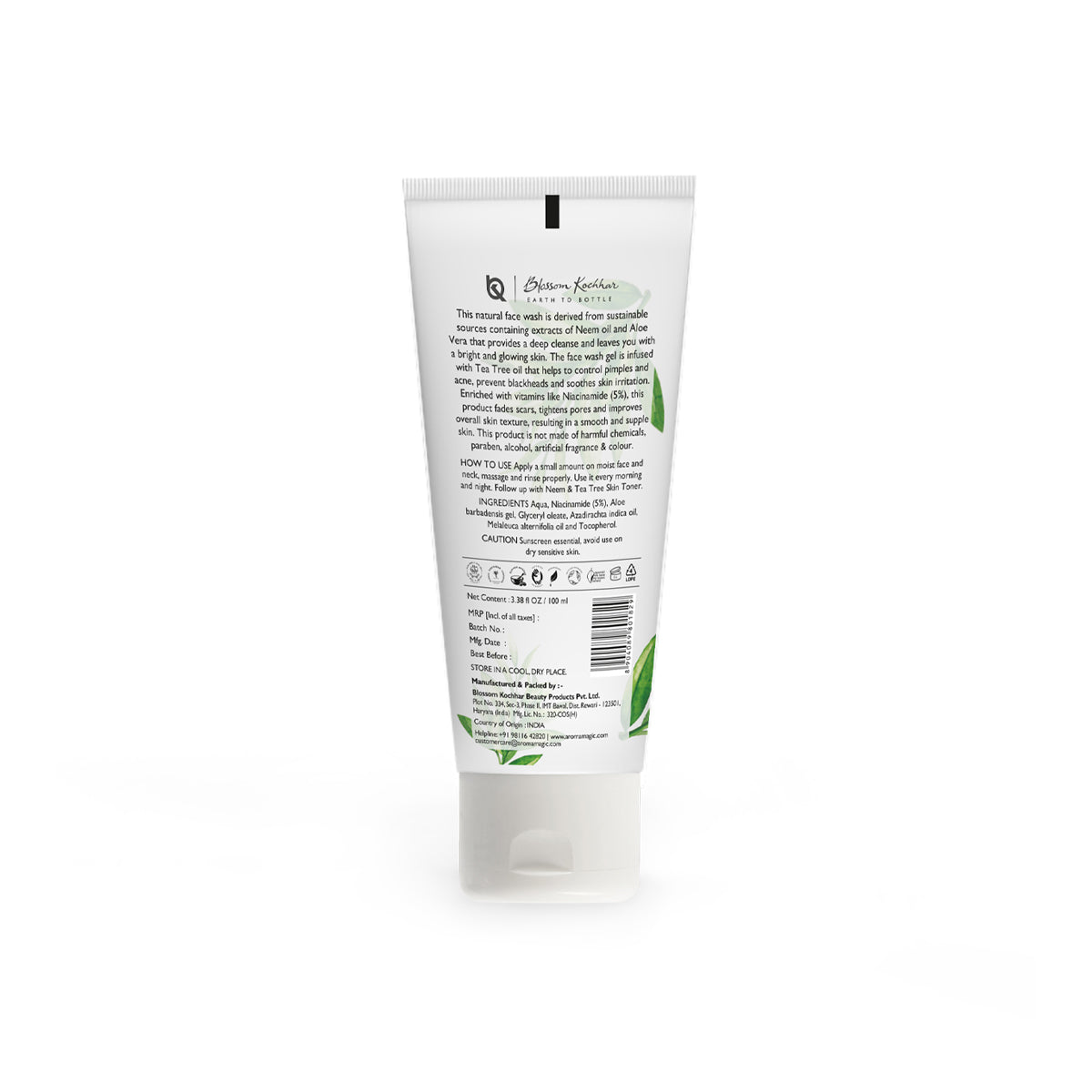 Neem and Tea Tree Face Wash - Niacinamide